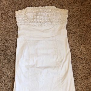 Lilly Pulitzer White Strapless dress with Ruffles